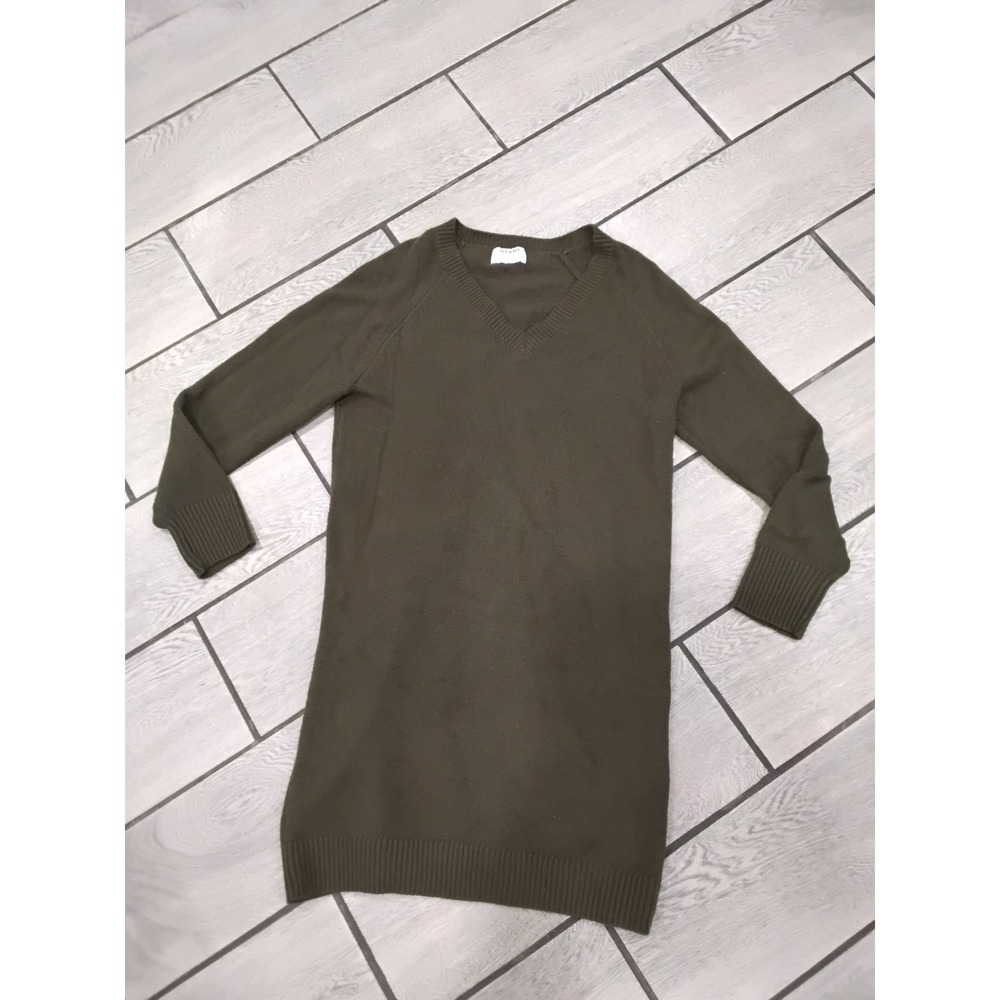 Old Navy SOSOFT V Neck Long Sleeve Sweater Dress Olive Green Size M